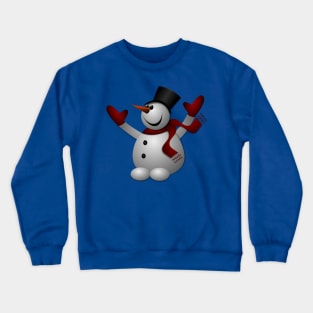 Christmas Snowman With Red Scarf Crewneck Sweatshirt